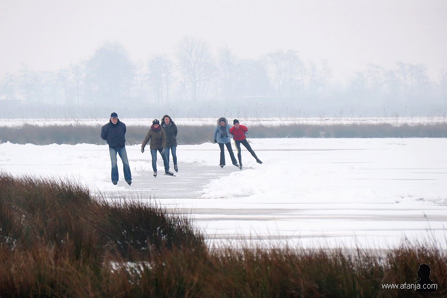 schaatsers in de Jan Durkspolder 4