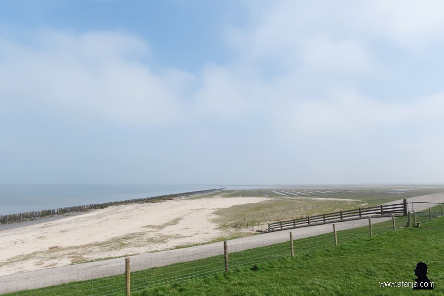 zicht op het buitendijkse gebied Peazemerlannen