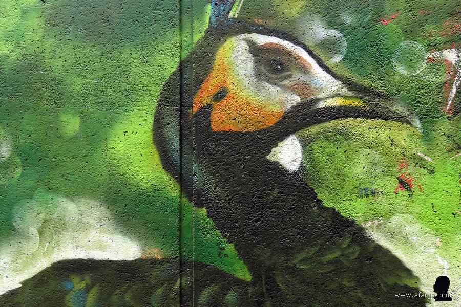 graffiti voetgangerstunnel Zuiderend onder de A7 bij Drachten