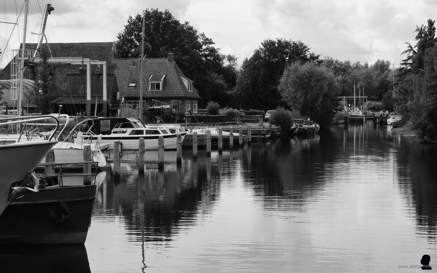 Buitensvallaet gezien vanaf de brug bij de Werf