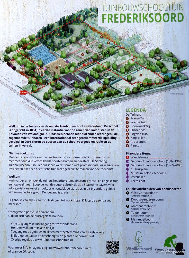 informatiepaneel van de oude tuinbouwschool