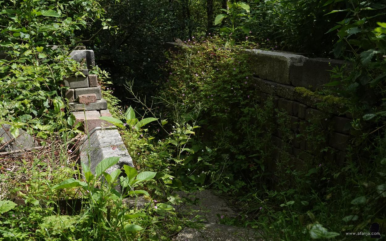 we dalen van 'de tempelberg' via een trap af naar beneden