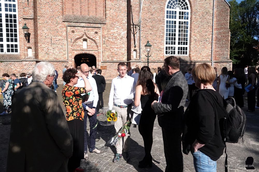 na afloop van de diploma-uitreiking