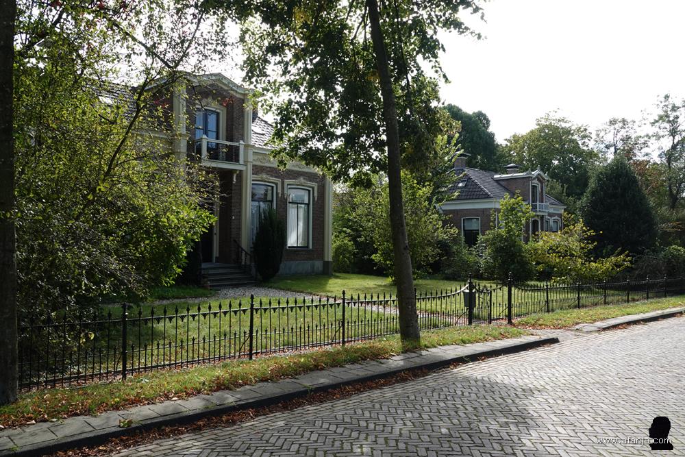 huizen met fraai hekwerk langs de Seerp van Galemawei