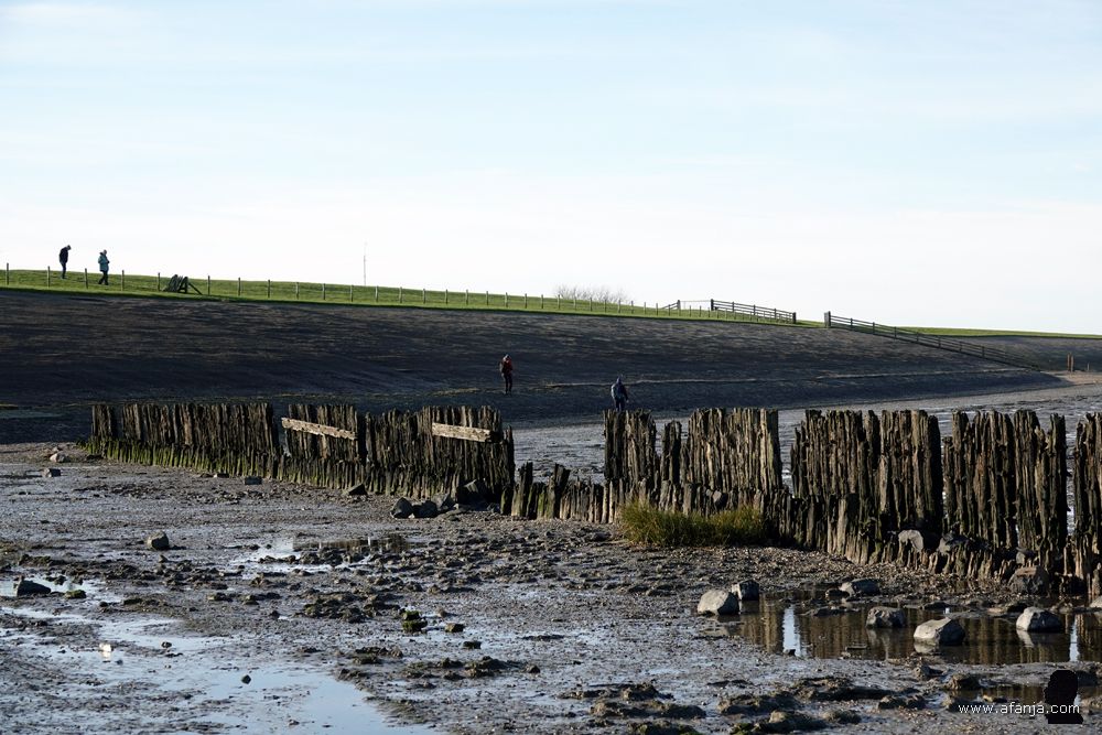 ik besluit door een gat in de palenrij naar de andere kant te gaan