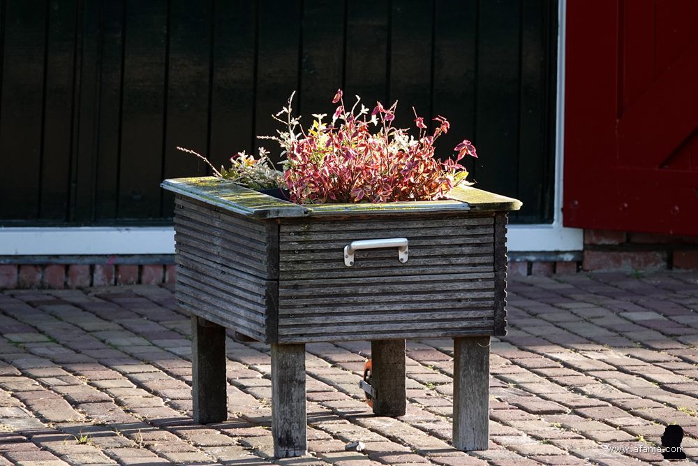 een houten plantenbak