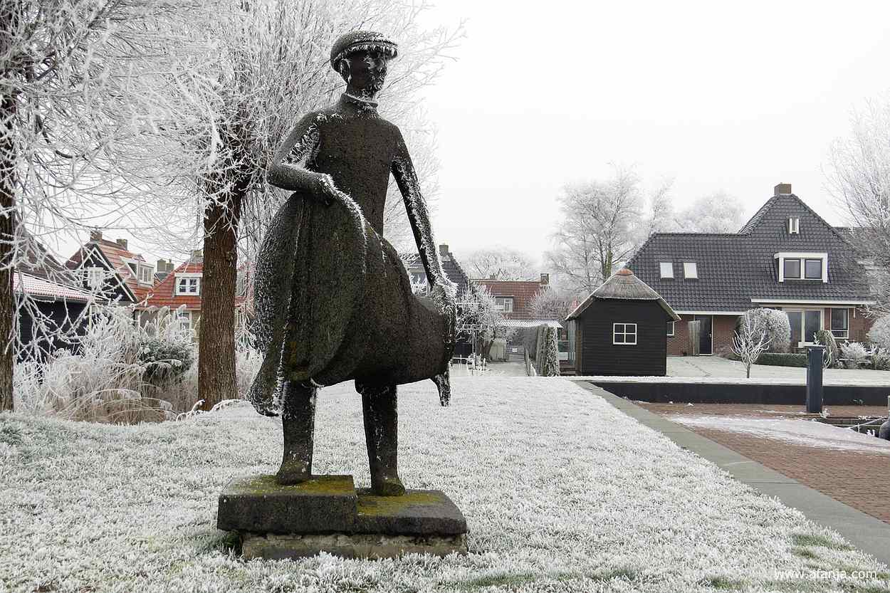 kunstwerk 'de Palingvisser' - januari 2017