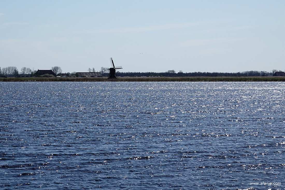aan de overkant staat de Roekmole op It Eilân-West