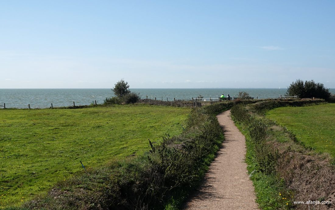 het eind van het paadje komt in zicht