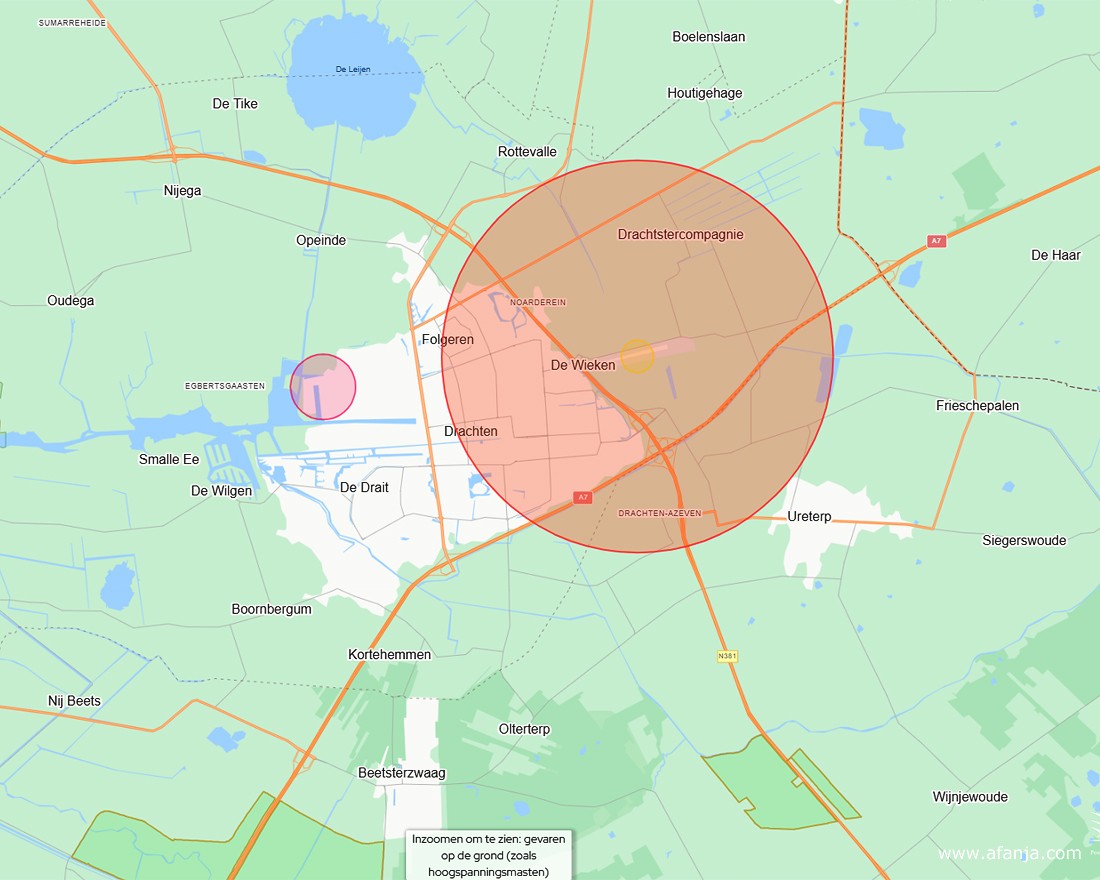 de Godrone-kaart voor Drachten e.o.