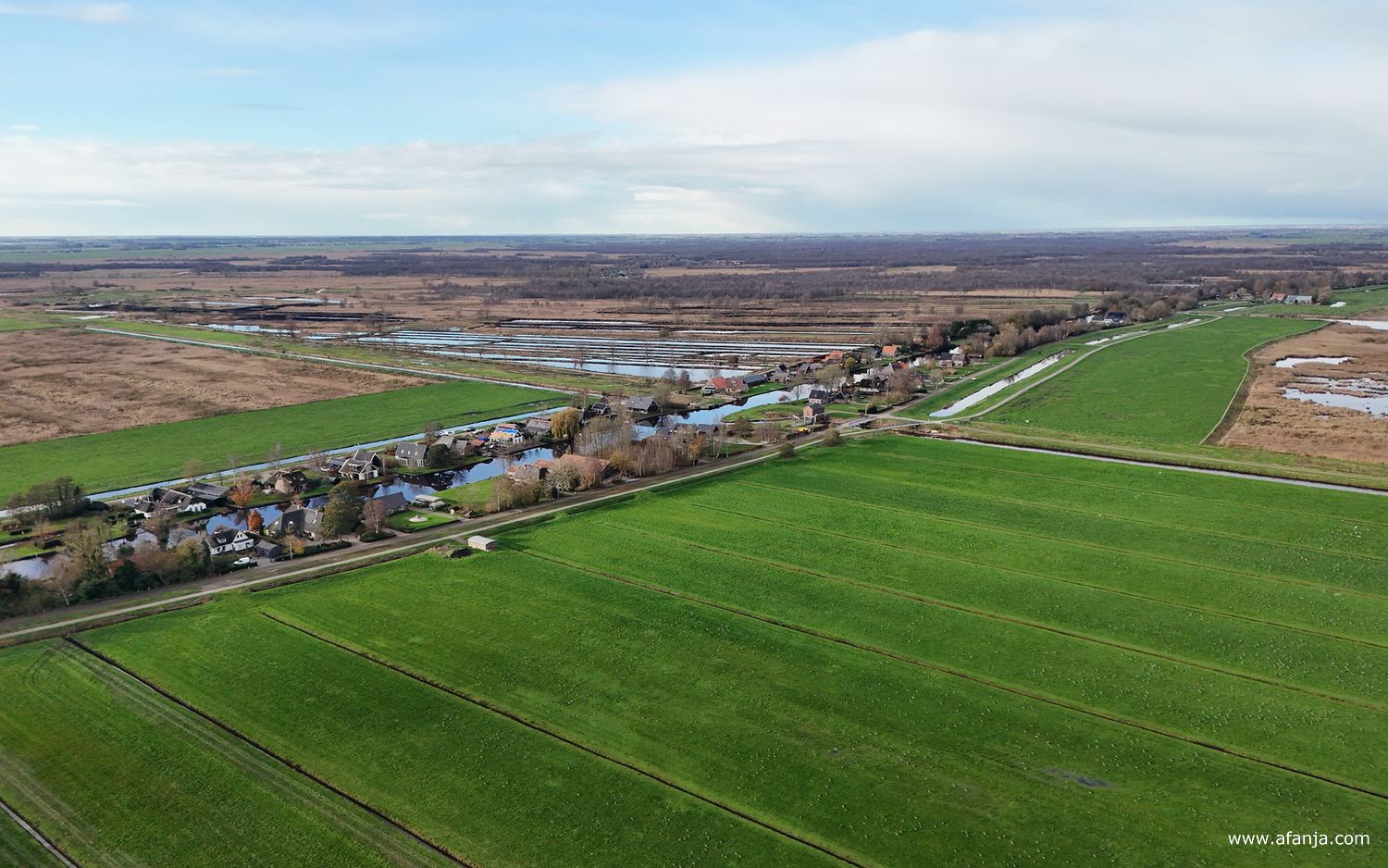 zicht op de Weerribben bij Wetering-West