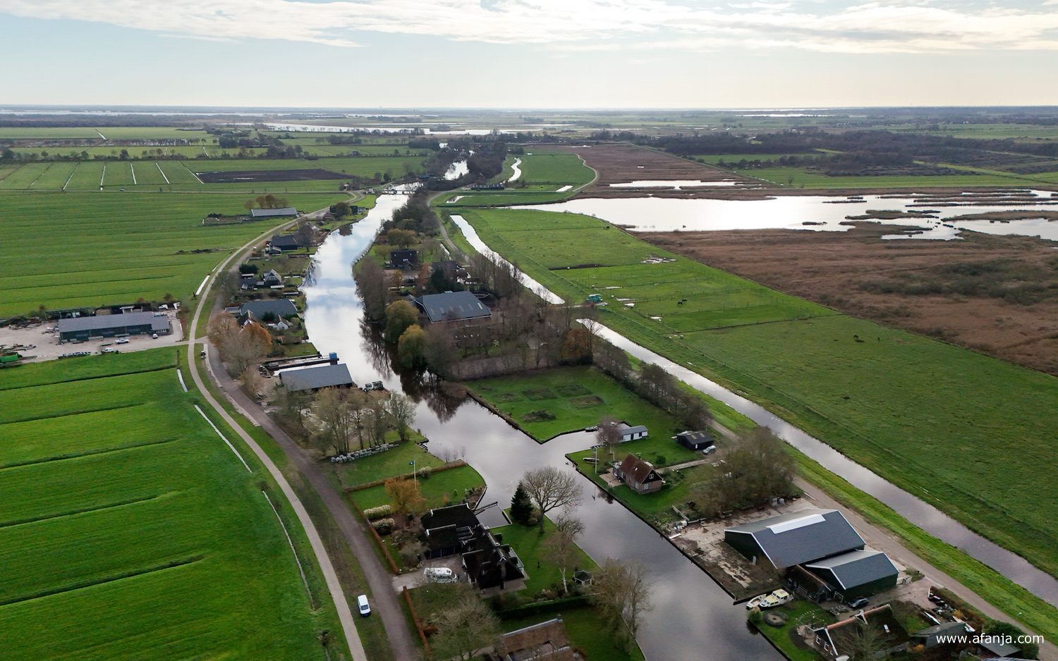zicht op de Weerribben bij Wetering-West