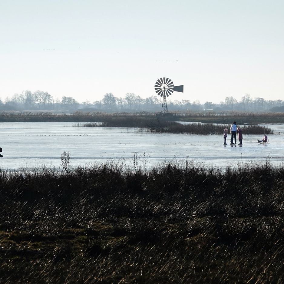 de eerste schaatsers van de winter 2026-'26 in de Jan Durkspolder- december 2025