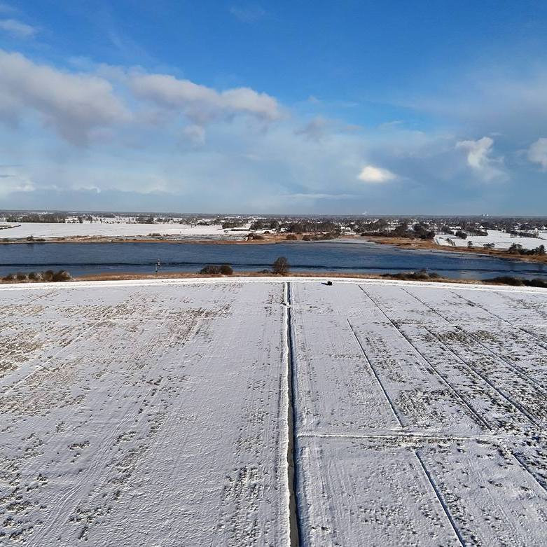 sneeuw in Fryslân - bij De Veenhoop