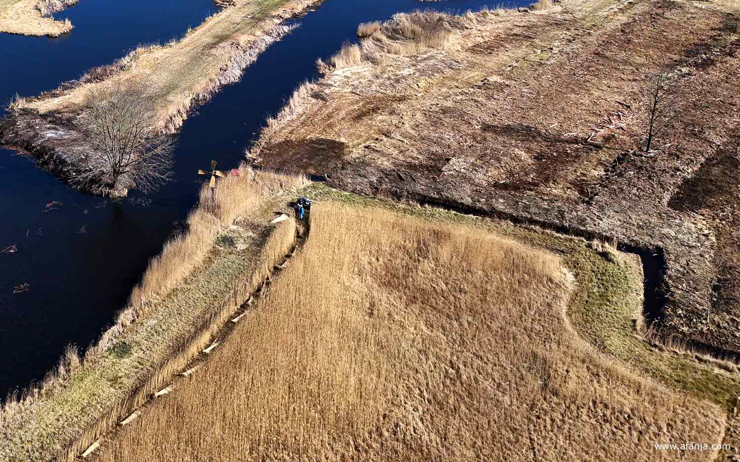 een deel van het te maaien perceel