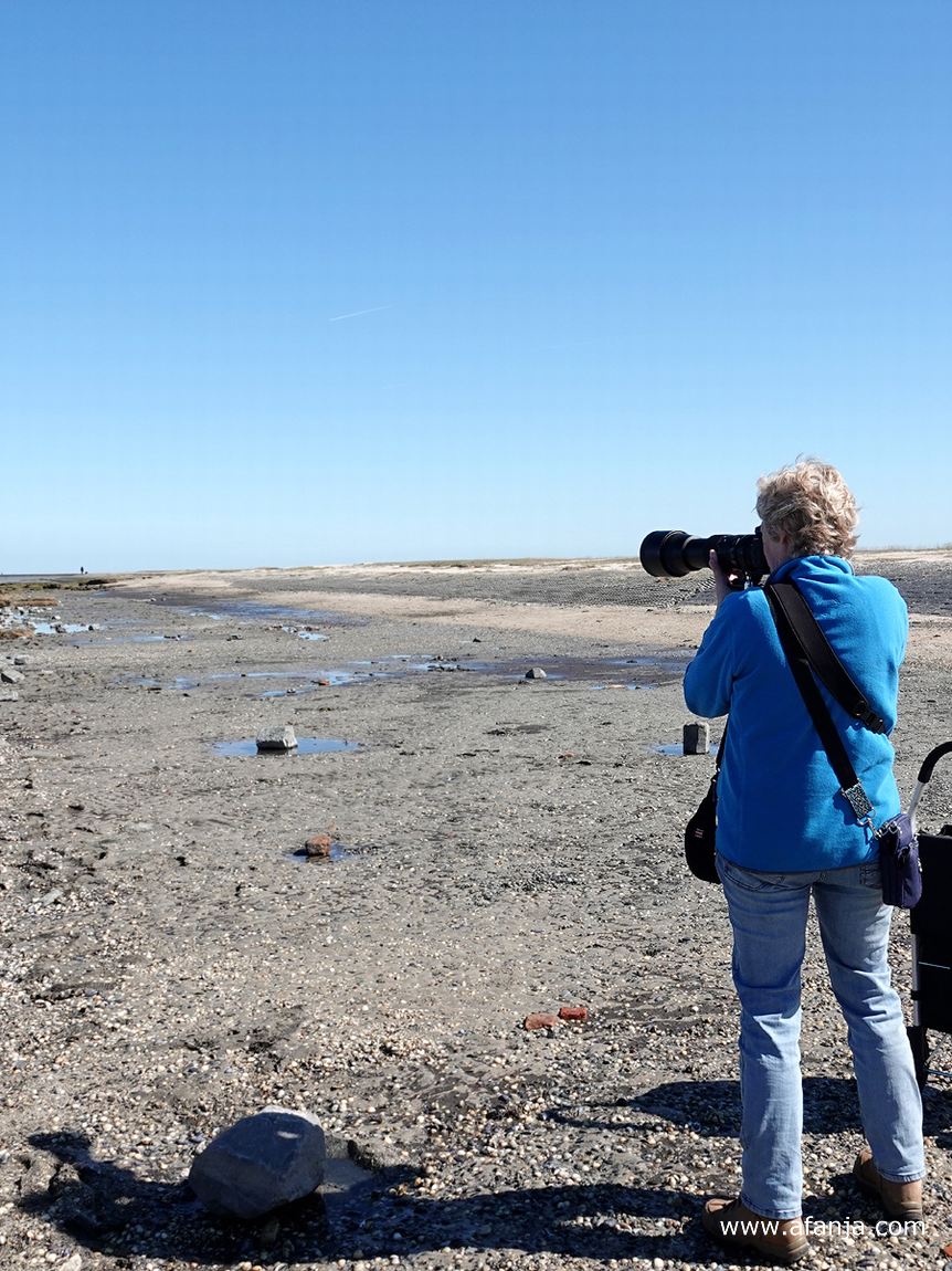 fotomaatje Jetske richt haar camera op iets in de verte