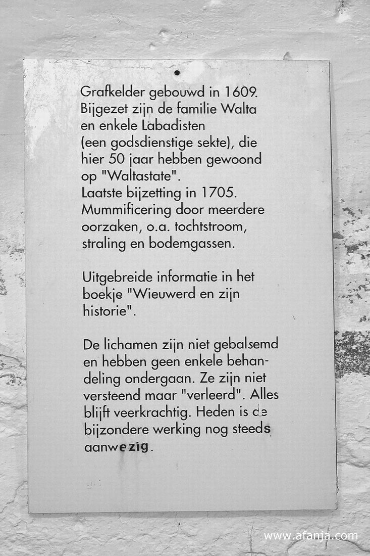 korte informatie over de grafkelder en de mummies