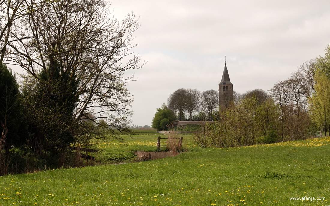 de Ald Toer op de afgegraven terp bij Easterwierrum