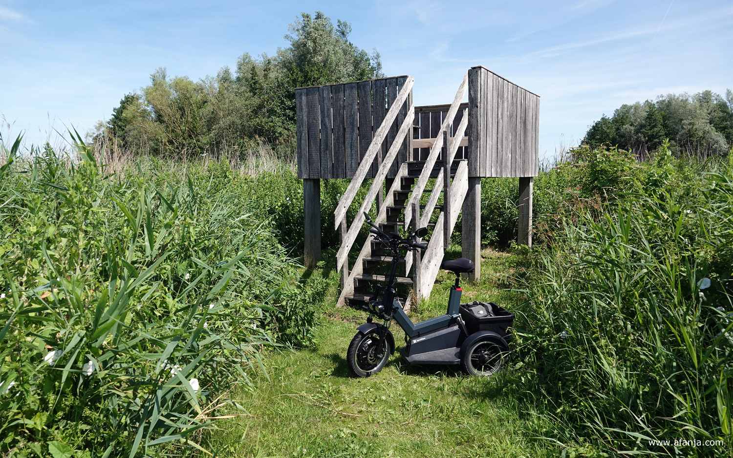 het uitkijkplateau bij het strandje aan de Leijen